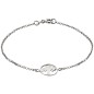 Bracelet en argent 925 °/°° ajustable sur chaine avec médaille de l'arbre de vie stylisée Ø 1.2 cm (1,58 g). Livré en boite.